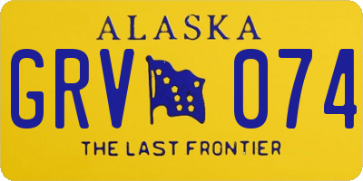AK license plate GRV074