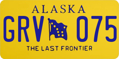 AK license plate GRV075