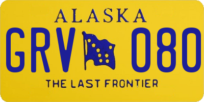 AK license plate GRV080