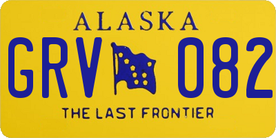 AK license plate GRV082