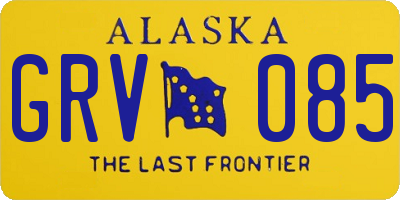 AK license plate GRV085