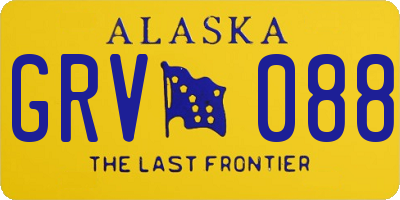 AK license plate GRV088