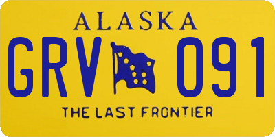 AK license plate GRV091