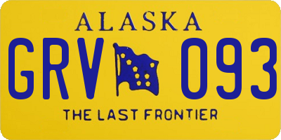 AK license plate GRV093