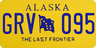 AK license plate GRV095
