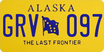 AK license plate GRV097