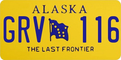 AK license plate GRV116