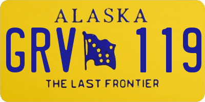 AK license plate GRV119