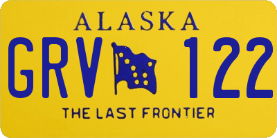AK license plate GRV122