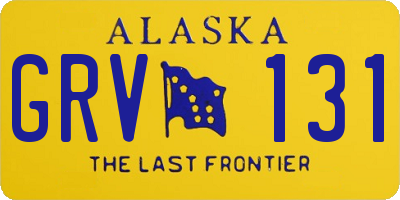 AK license plate GRV131