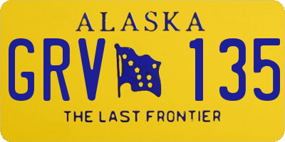 AK license plate GRV135