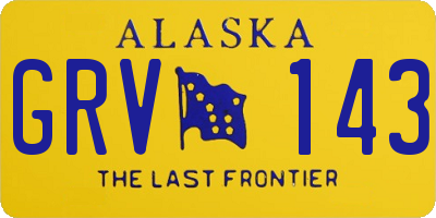 AK license plate GRV143