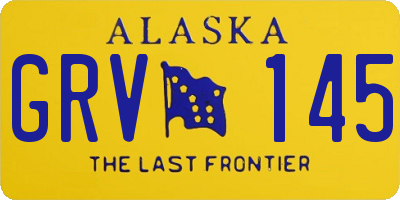 AK license plate GRV145