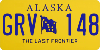 AK license plate GRV148