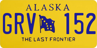 AK license plate GRV152