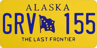 AK license plate GRV155