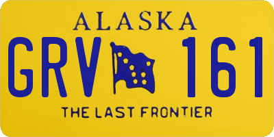 AK license plate GRV161