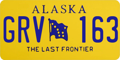AK license plate GRV163