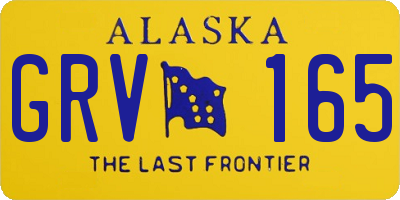 AK license plate GRV165