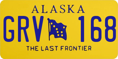 AK license plate GRV168