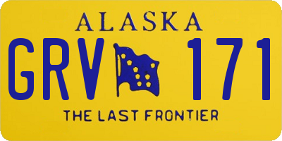 AK license plate GRV171