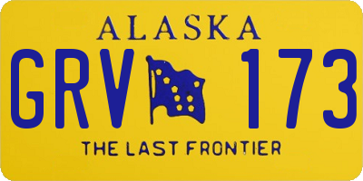 AK license plate GRV173