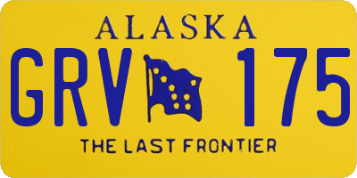 AK license plate GRV175