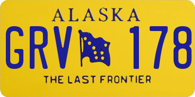 AK license plate GRV178