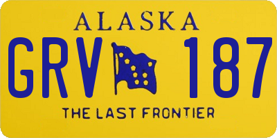 AK license plate GRV187