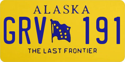 AK license plate GRV191
