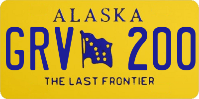 AK license plate GRV200