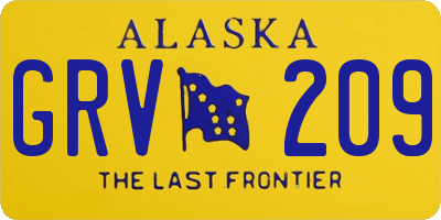 AK license plate GRV209