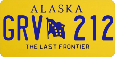 AK license plate GRV212