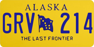 AK license plate GRV214