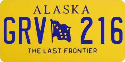 AK license plate GRV216