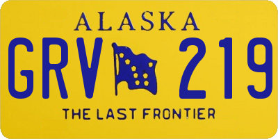 AK license plate GRV219