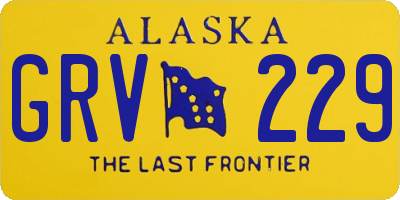 AK license plate GRV229