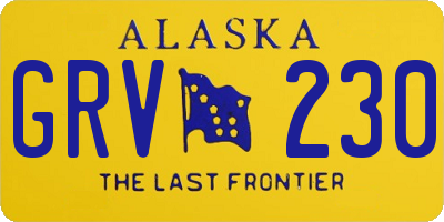 AK license plate GRV230