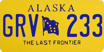 AK license plate GRV233