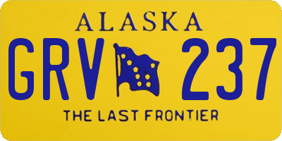 AK license plate GRV237