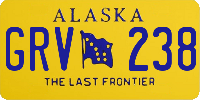 AK license plate GRV238