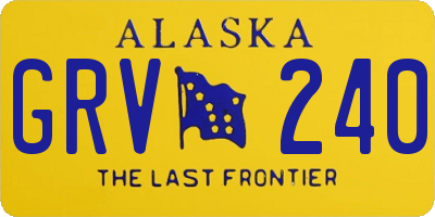 AK license plate GRV240