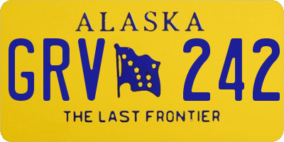 AK license plate GRV242