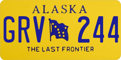 AK license plate GRV244