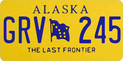 AK license plate GRV245