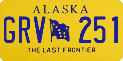 AK license plate GRV251