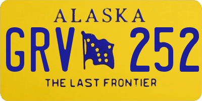 AK license plate GRV252