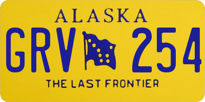 AK license plate GRV254