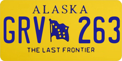AK license plate GRV263