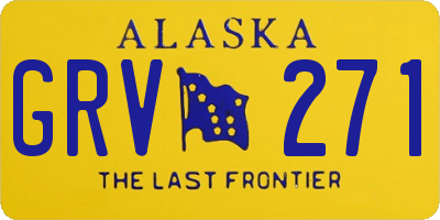 AK license plate GRV271